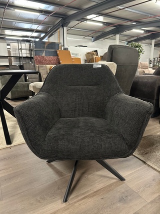 Fauteuil Sil, geweven, antraciet